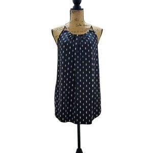 Worthington Halter Spaghetti Strap Flowing Polka Dot Top Size M